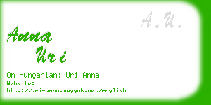 anna uri business card
